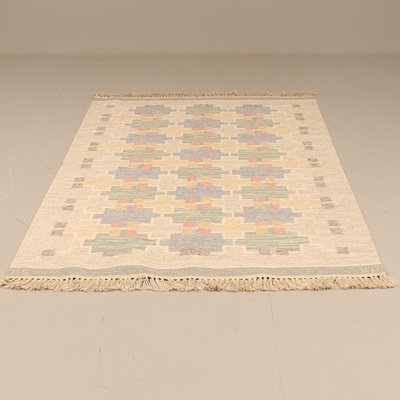 Scandinavian Modern Rolakan Flatweave Rug by Maj Svanström, Sweden, 1950s-RUK-2026430