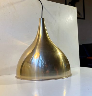 Scandinavian Modern Silhouette Pendant Lamp in Brass by Jo Hammerborg for Fog & Menup, 1970s-LCR-1152888