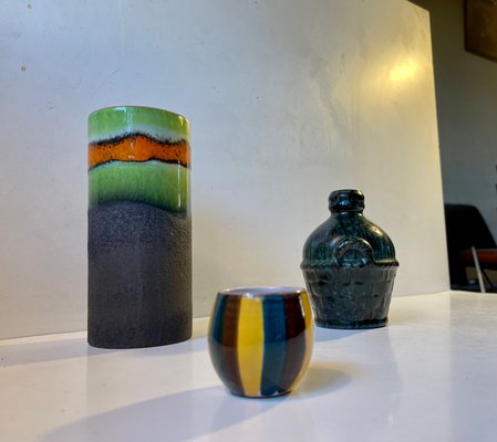 Scandinavian Modern Studio Vases in Glazed Ceramic, 1960s, Set of 3-LCR-1251971