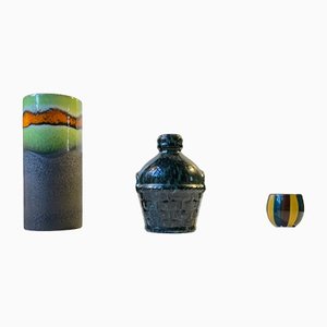 Scandinavian Modern Studio Vases in Glazed Ceramic, 1960s, Set of 3-LCR-1251971