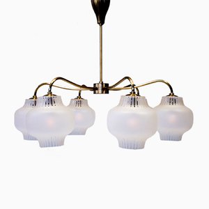 Scandinavian Modern Swedish 6-Arm Ceiling Lamp, 1950s-OGU-674651