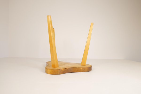 Scandinavian Modern Swedish Stool in Lacquered Birch, 1970s-UYK-1132463