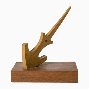 Scandinavian Modern Teak Anchor Sculpture by Johnny Mattsson, 1950s-NL-1407737