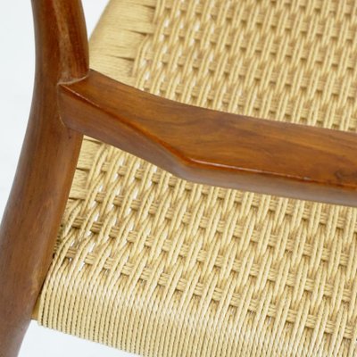 Scandinavian Modern Teak and Paper Cord Mod. 57 Armchair by Niels Otto Moller for J.l. Møllers-MH-1168886