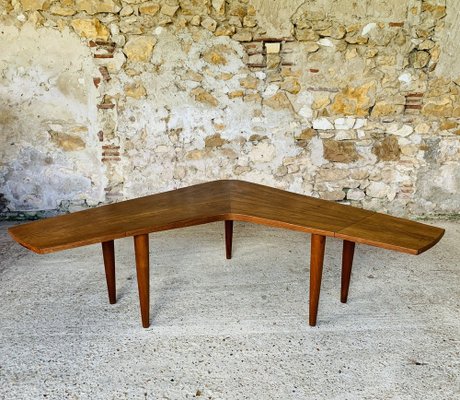 Scandinavian Modern Teak Boomerang Drop-Leaf Coffee Table from Samcom, 1960s-OJT-1021518