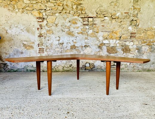 Scandinavian Modern Teak Boomerang Drop-Leaf Coffee Table from Samcom, 1960s-OJT-1021518