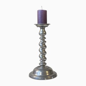 Scandinavian Modern Twisted Pewter Candleholder by Karl Jørgen Otteren, 1970s-LCR-2031590