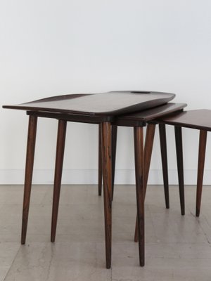 Scandinavian Nesting Tables by Jens Harald Quistgaard, Denmark, 1960s, Set of 3-CC-1667424