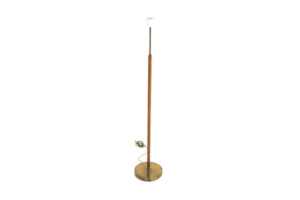 Scandinavian Oak and Metal Lamp, Sweden, 1950-GEK-1749611