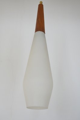 Scandinavian Opaline Glass Pendant Lamp, 1960s-OV-958566