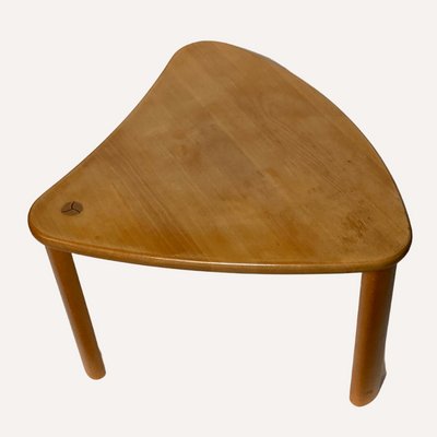 Scandinavian Pine Kidney Shaped Triangle Side or Coffee Table, 1970s-BHG-1091990