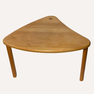 Scandinavian Pine Kidney Shaped Triangle Side or Coffee Table, 1970s-BHG-1091990