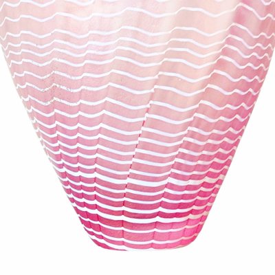 Scandinavian Pink and White Glass Vase by Bertil Vallien for Kosta Boda, 1980s-BMM-2032282