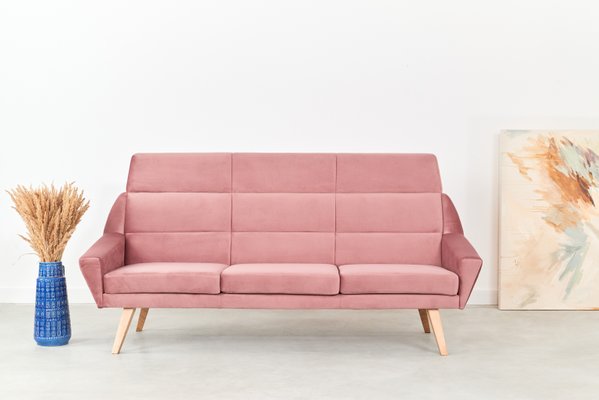 Scandinavian Pink Mandal Sofa-VND-1118356