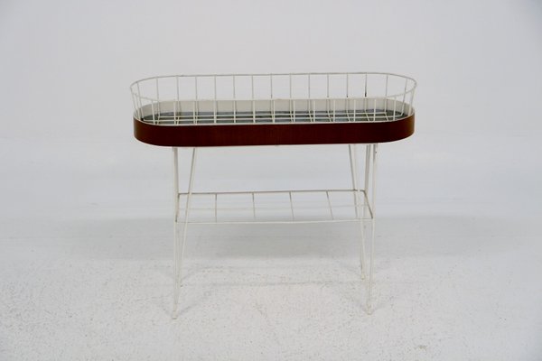 Scandinavian Planter in Teak and Metal, Sweden, 1950s-GEK-1111897