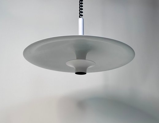 Scandinavian Postmodern Height-Adjustable Aluminium Halogen Hanging Lamp, 1980s-JP-1793176