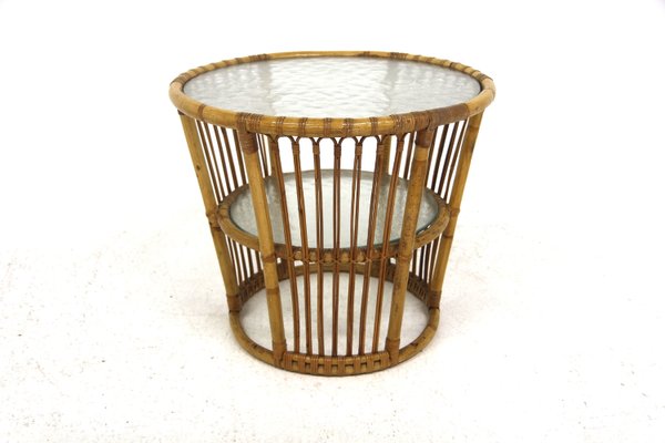 Scandinavian Rattan Coffee Table, Sweden, 1970s-GEK-2022928