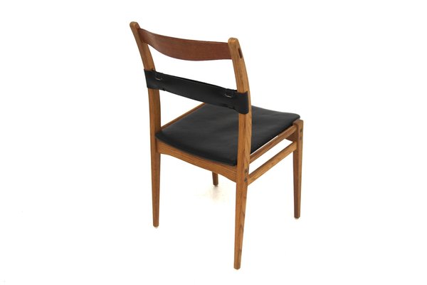 Scandinavian Remus Chairs in Leather by Yngve Ekström for Swedese, 1960s, Set of 4-GEK-1772478