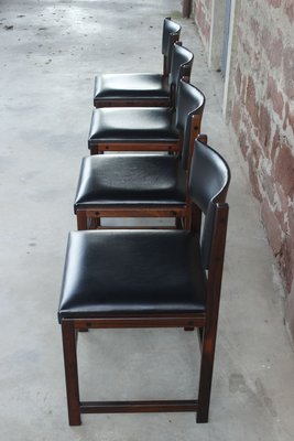 Scandinavian Rosewood and Skai Chairs, Denmark, 1950s, Set of 4-WEQ-1150717