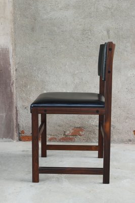 Scandinavian Rosewood and Skai Chairs, Denmark, 1950s, Set of 4-WEQ-1150717