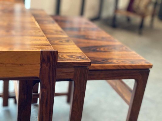 Scandinavian Rosewood Nesting Tables, 1960s, Set of 3-JO-866186