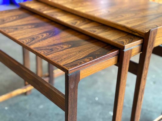 Scandinavian Rosewood Nesting Tables, 1960s, Set of 3-JO-866186