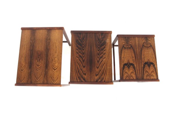 Scandinavian Rosewood Tablets from Möbel-Ikea, Sweden, 1960, Set of 3-GEK-1785467