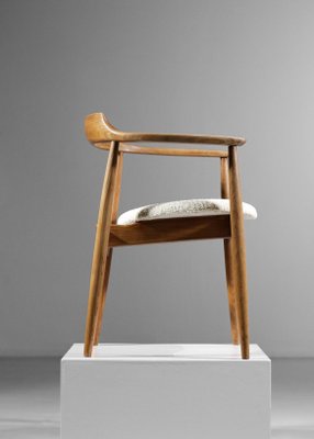 Scandinavian Solid Oak Armchair, 1960-YU-1133313