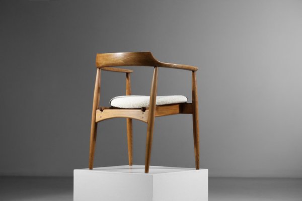 Scandinavian Solid Oak Armchair, 1960-YU-1133313