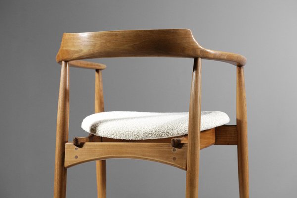 Scandinavian Solid Oak Armchair, 1960-YU-1133313