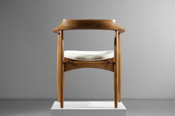 Scandinavian Solid Oak Armchair, 1960-YU-1133313