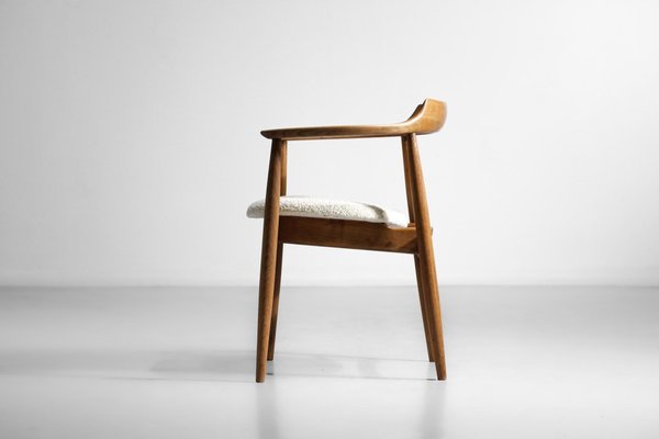 Scandinavian Solid Oak Armchair, 1960-YU-1133313