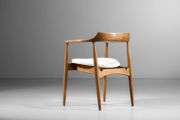 Scandinavian Solid Oak Armchair, 1960-YU-1133313