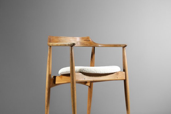 Scandinavian Solid Oak Armchair, 1960-YU-1133313