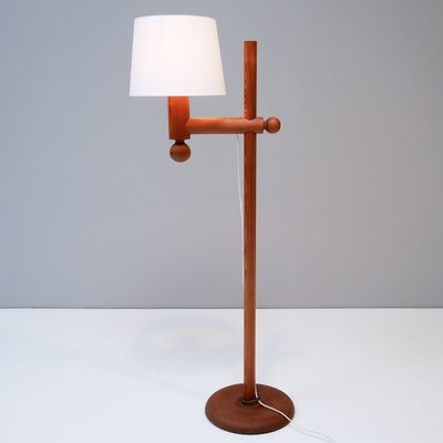 Scandinavian Solid Pine Pinus Floor Lamp by Uno & Östen Kristiansson for Luxus, 1970s-OGU-888803