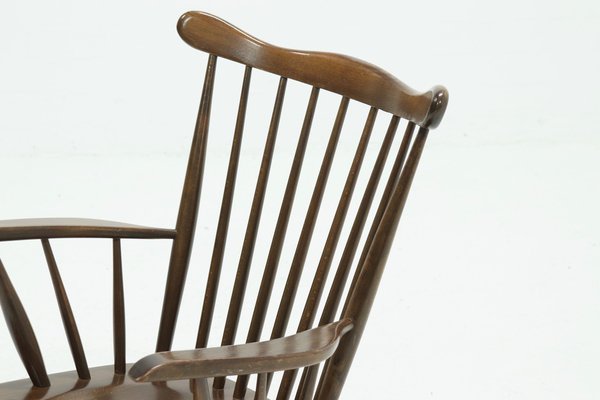 Scandinavian Spindle Back Armchair, 1960s-VV-1178214