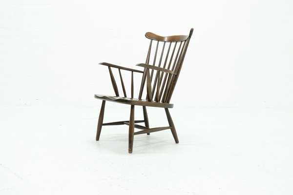 Scandinavian Spindle Back Armchair, 1960s-VV-1178214