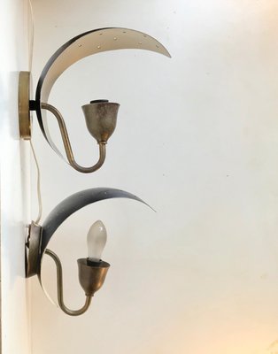 Scandinavian Starry Night Wall Sconces from Fog & Mørup, 1950s, Set of 2-LCR-992860