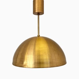 Scandinavian Style Brass Pendant, Former Czechoslovakia, 1970s-TZ-2018665