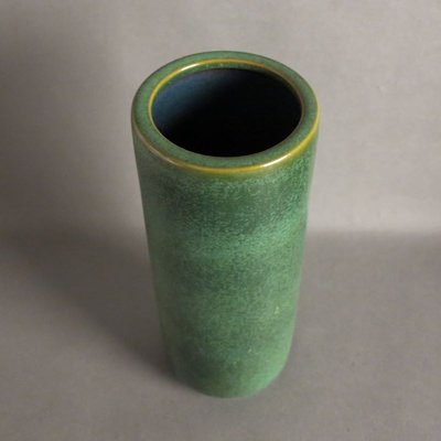 Scandinavian Style Ceramic Cylinder Vase by Friedgard Glatzle for Karlsruher Majolika, 1960s-WK-716822