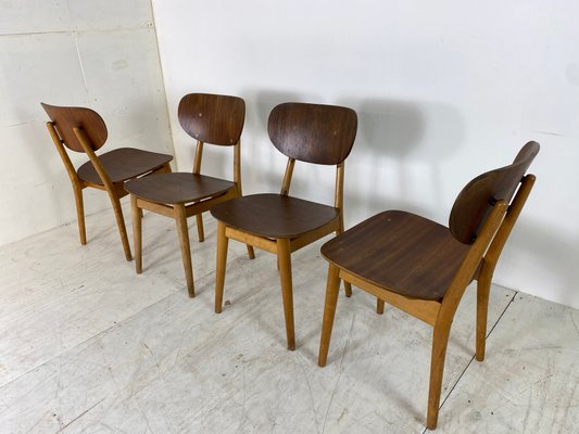 Scandinavian Style Teak Dining Chairs by Cees Braakman for Pastoe, 1950s, Set of 4-DE-828550