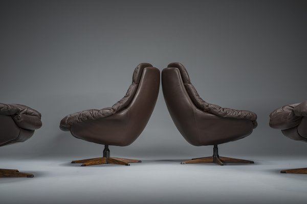 Scandinavian Swivel Armchairs by H.W. Klein for Bramin, 1960s, Set of 2-ZZH-1765595