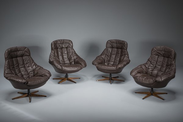 Scandinavian Swivel Armchairs by H.W. Klein for Bramin, 1960s, Set of 2-ZZH-1765595