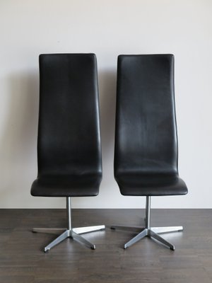 Scandinavian Swivel Chairs by Arne Jacobsen for Fritz Hansen, 1960s, Set of 2-CC-1003711