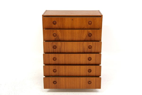 Scandinavian Tallboy Dresser in Teak, Sweden, 1960s-GEK-1786638