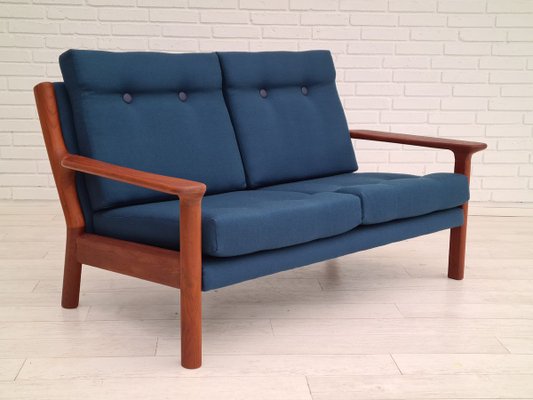 Scandinavian Teak and Wool Sofa, 1970s-TMW-820059