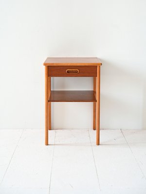 Scandinavian Teak Bedside Table, 1960s-QWP-2033854