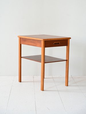 Scandinavian Teak Bedside Table, 1960s-QWP-2033854