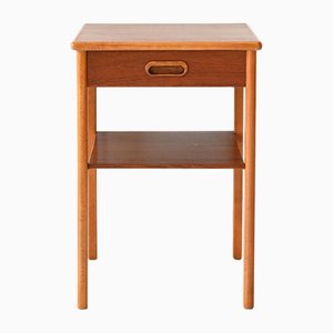 Scandinavian Teak Bedside Table, 1960s-QWP-2033854