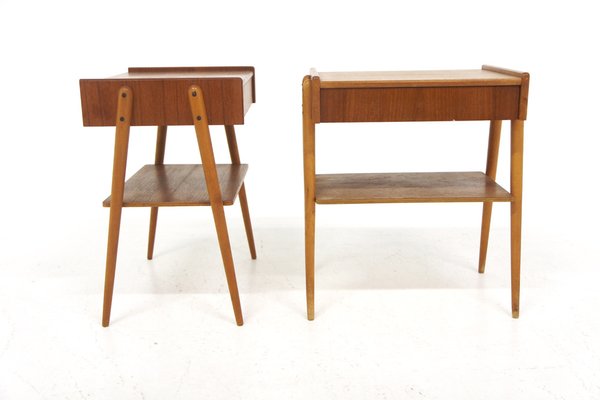 Scandinavian Teak Bedside Tables from Carlström, Sweden, 1960s, Set of 2-GEK-2043254